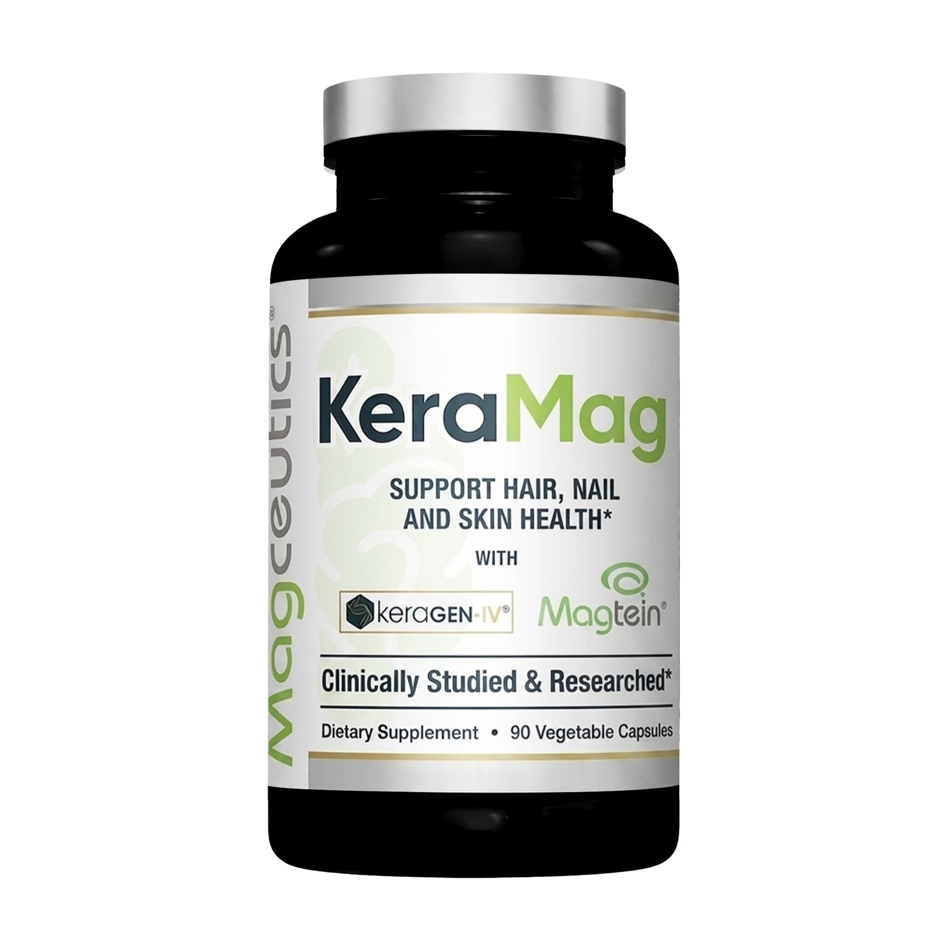 Magceutics KeraMag – Hair, Skin & Nails Support with Digestible Functional Keratin (KeraGEN-IV) & Magtein Magnesium L-Threonate – Clinically Studied, 90 Capsules
