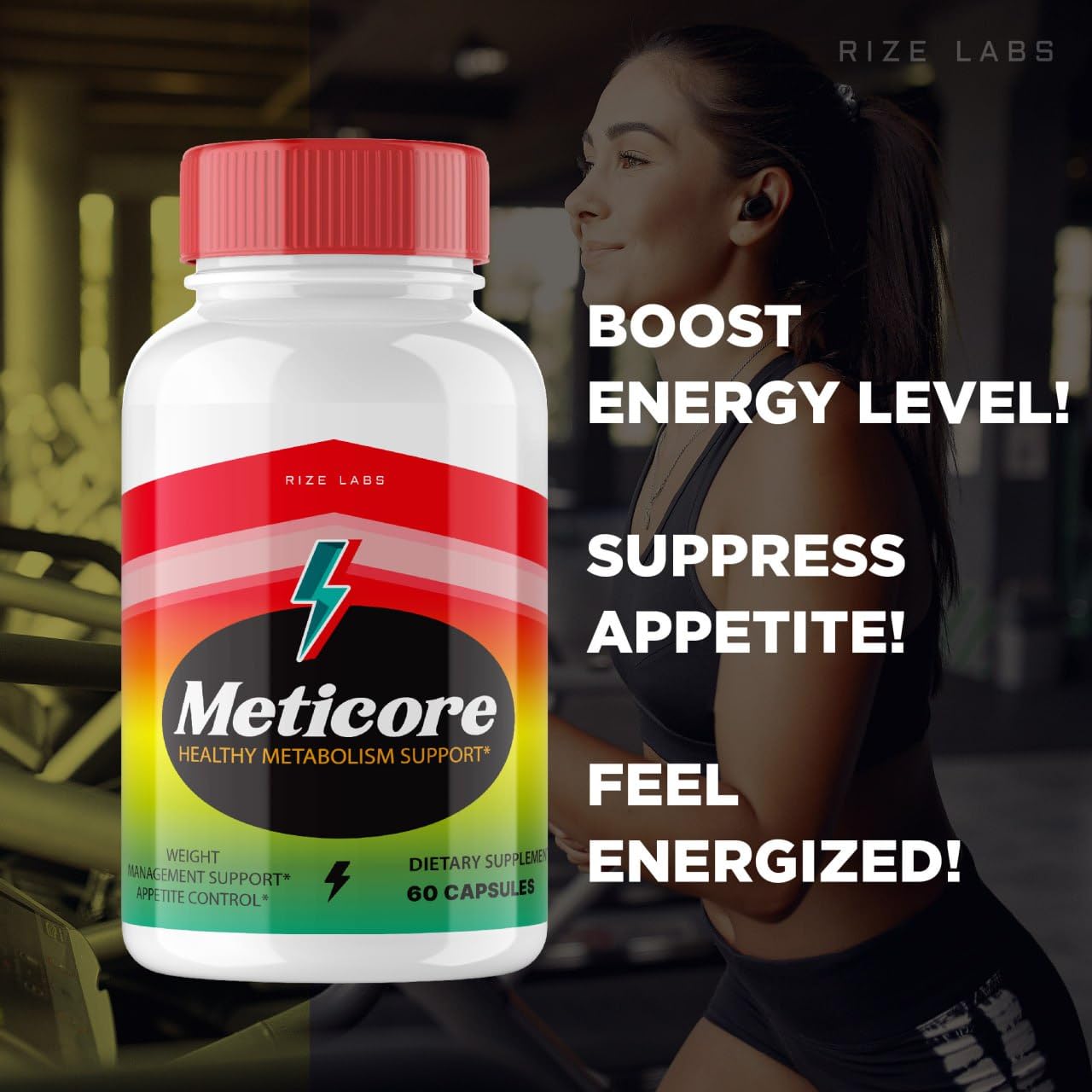rize labs Meticore Weight Loss Supplement Capsules, 60 Count