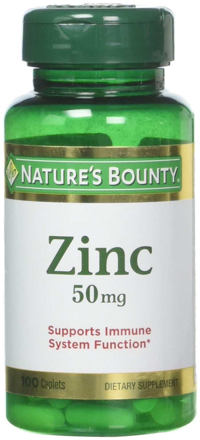 Nature's Bounty Zinc 50 mg Tablet 100 Count