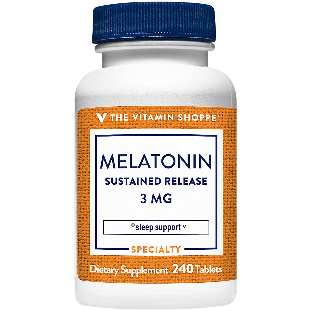 The Vitamin Shoppe Melatonin 3 mg Sustained Release, 240 Tablets