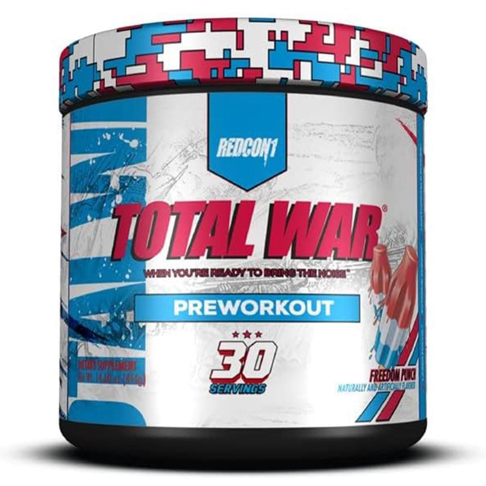 REDCON1 Total War Pre Workout Powder Freedom Punch, 15.54 oz