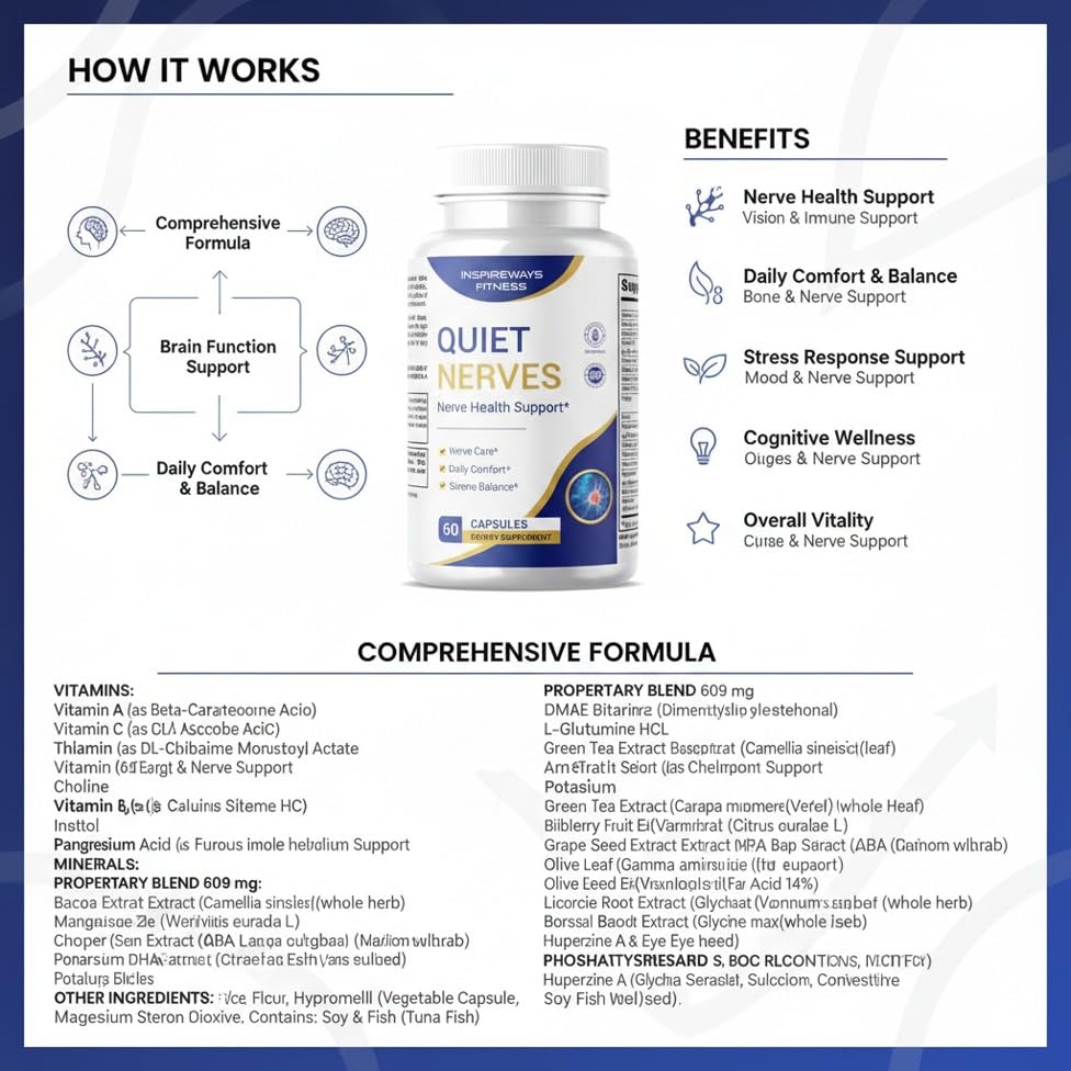 Fitness InspireWays Quiet Nerve Capsule 120 Count
