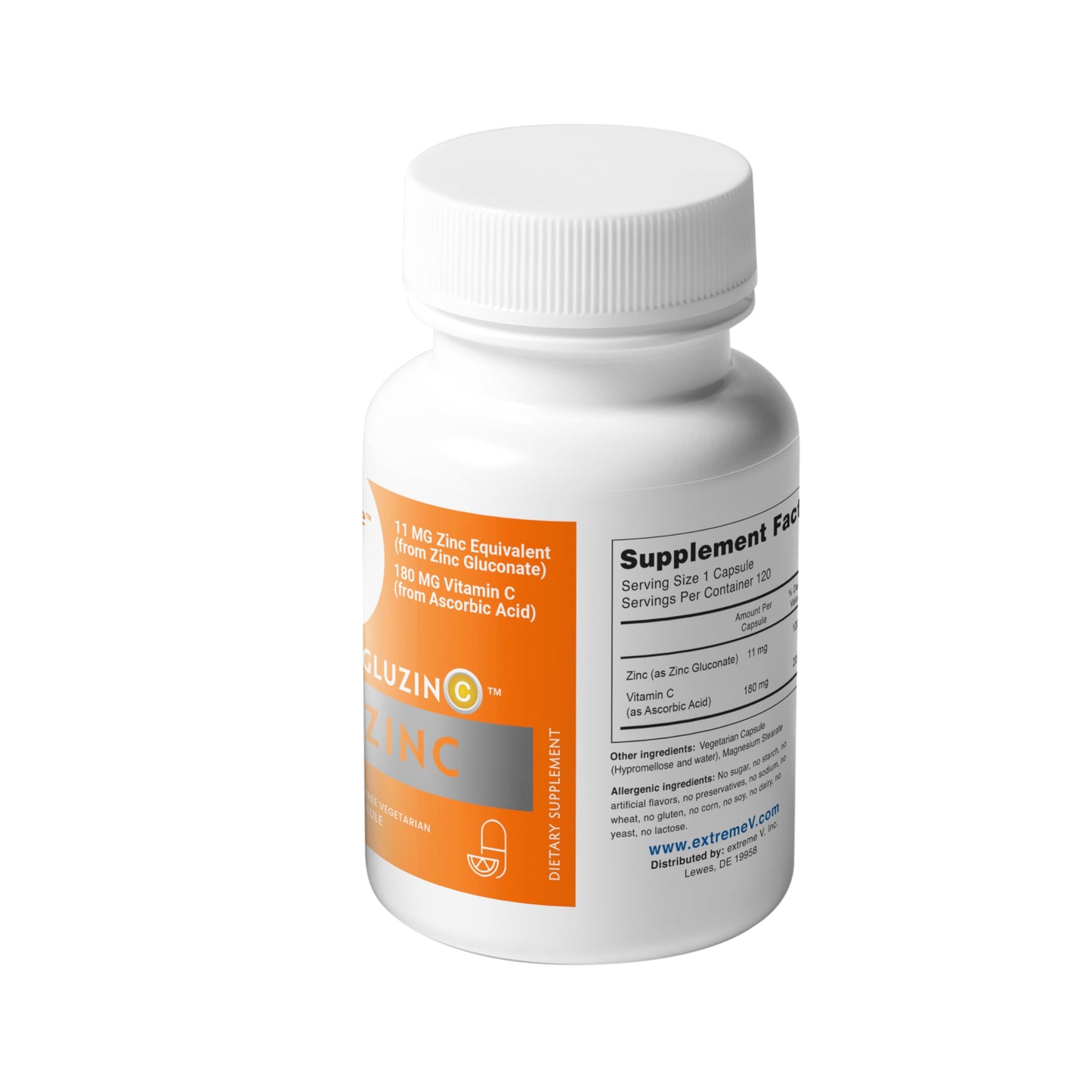 extreme V Zinc MG11+VC Immune Formula, 120 Capsules