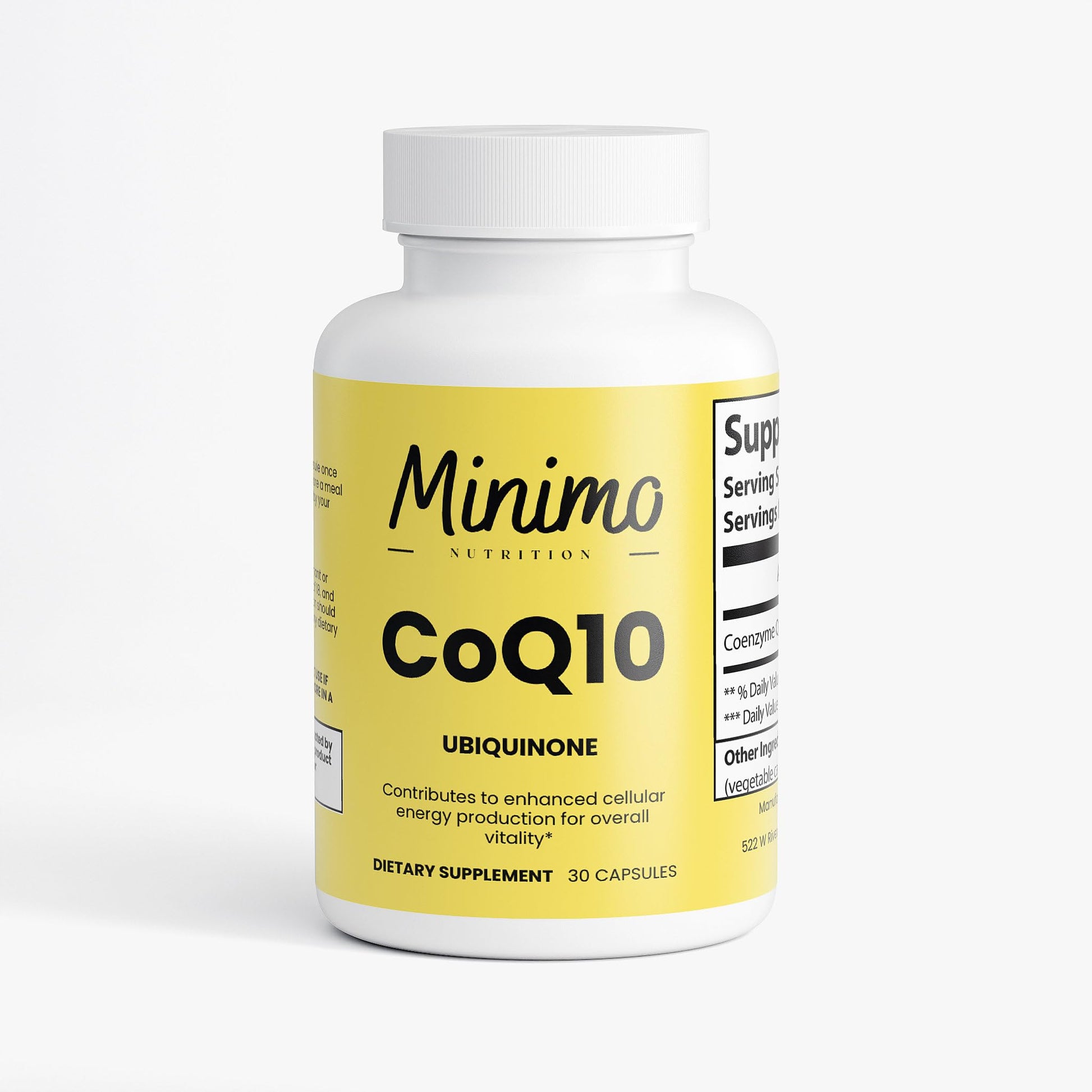Minimo Nutrition CoQ10 Ubiquinone 200mg 30 Capsules