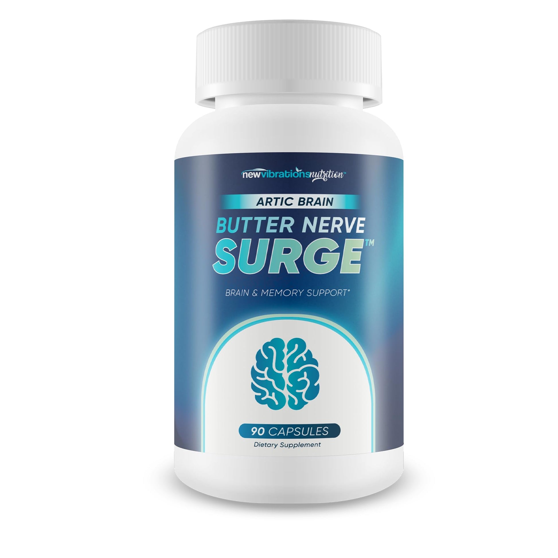 New Vibrations Nutrition Arctic Brain Butter Nerve Surge Capsules 90