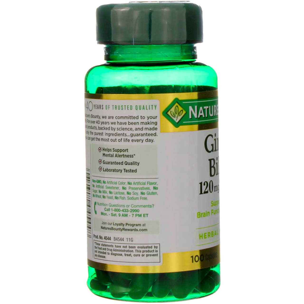 Nature's Bounty Ginkgo Biloba 120 mg Capsule 300 Count