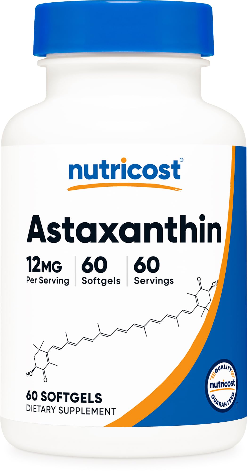 Nutricost Astaxanthin 12mg Softgels 60 Count