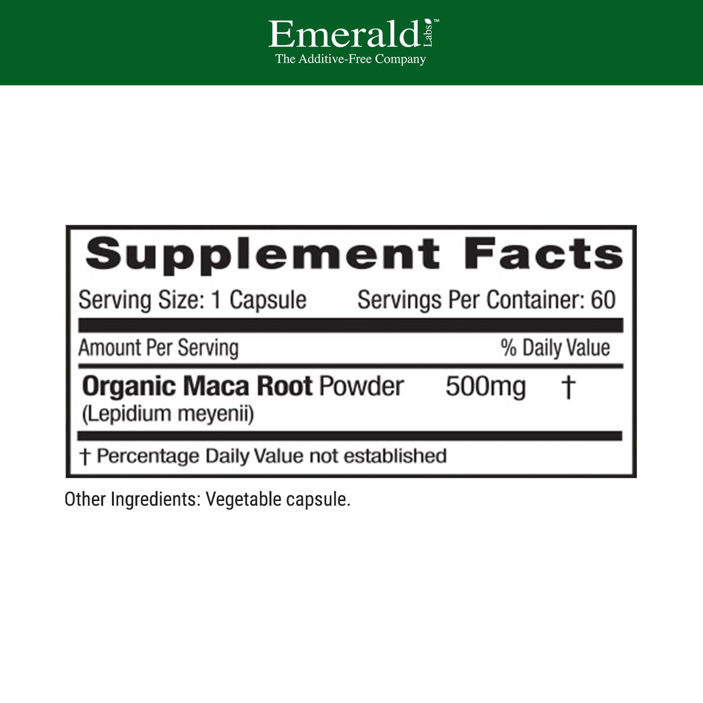 Emerald Laboratories Maca Root Capsules 60 Count