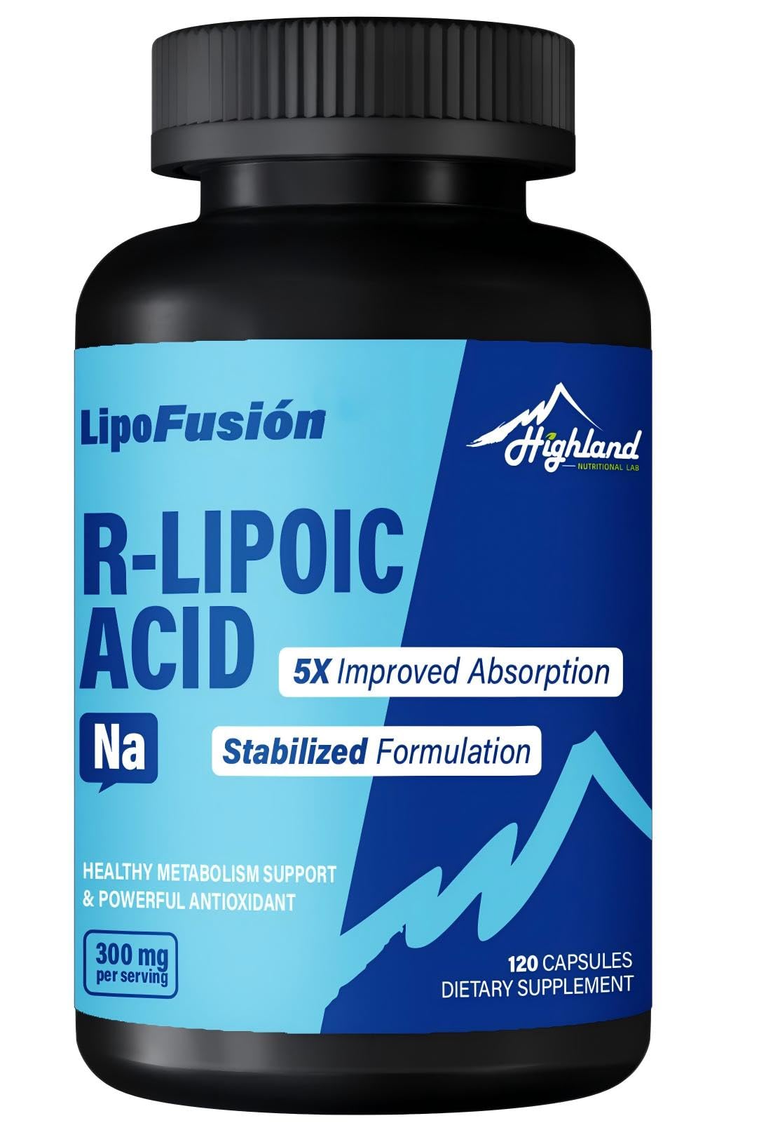 LipoFusión Lipoic Acid (Na) 300mg per Serving, 120 Capsules