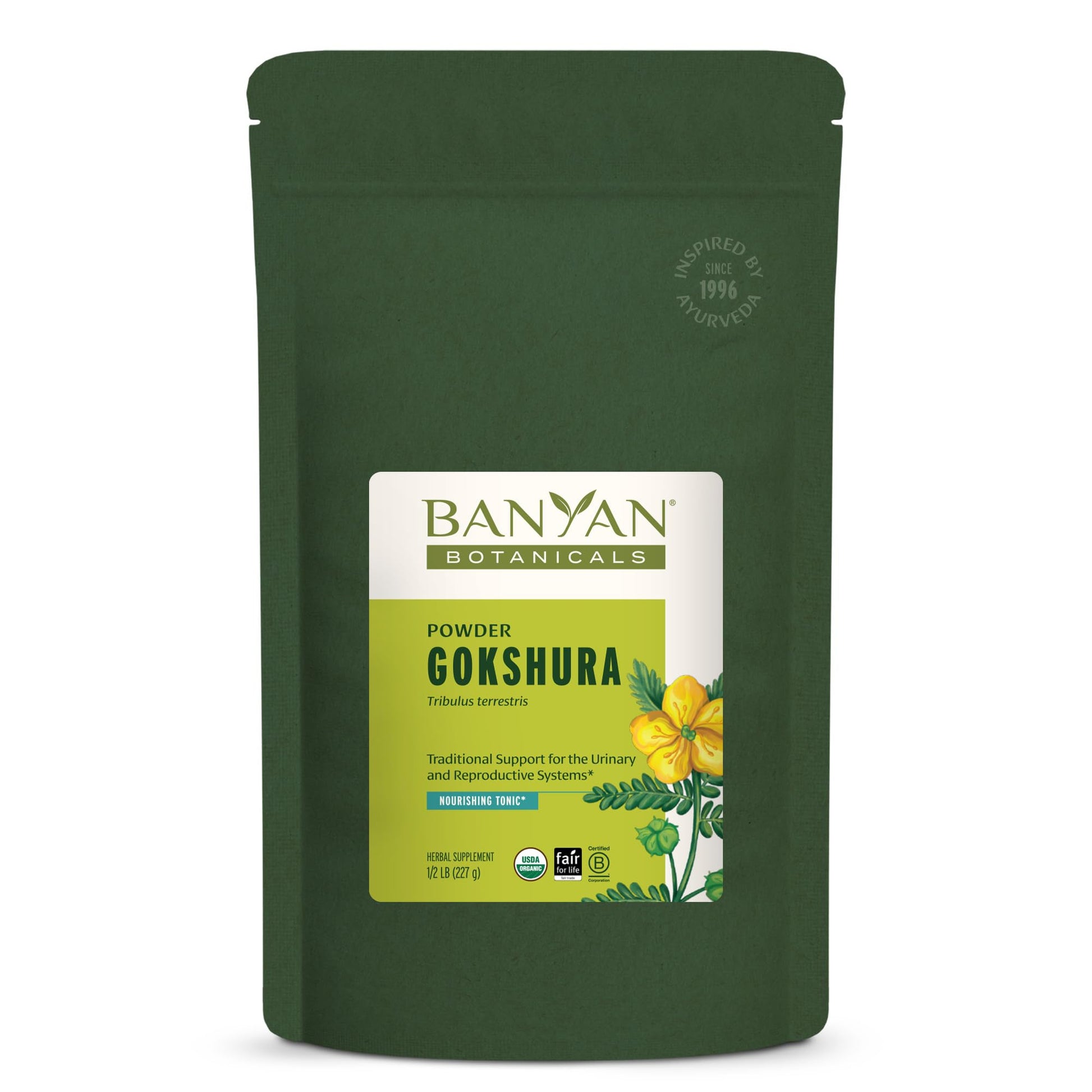 Banyan Botanicals Gokshura Powder (Tribulus Terrestris) 8 oz
