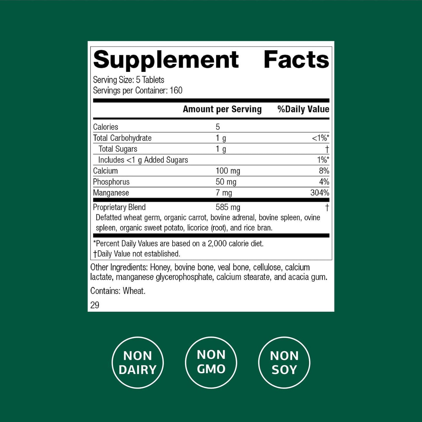 Standard Process Inc. Bio-Dent Skeletal Health Supplement Tablets 800