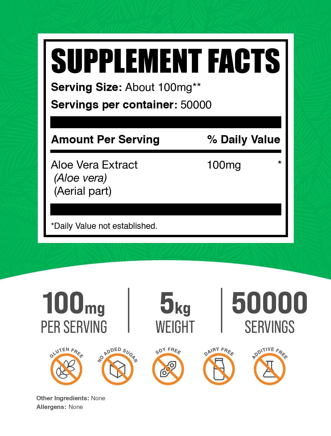 BulkSupplements Aloe Vera Extract Powder 176.19