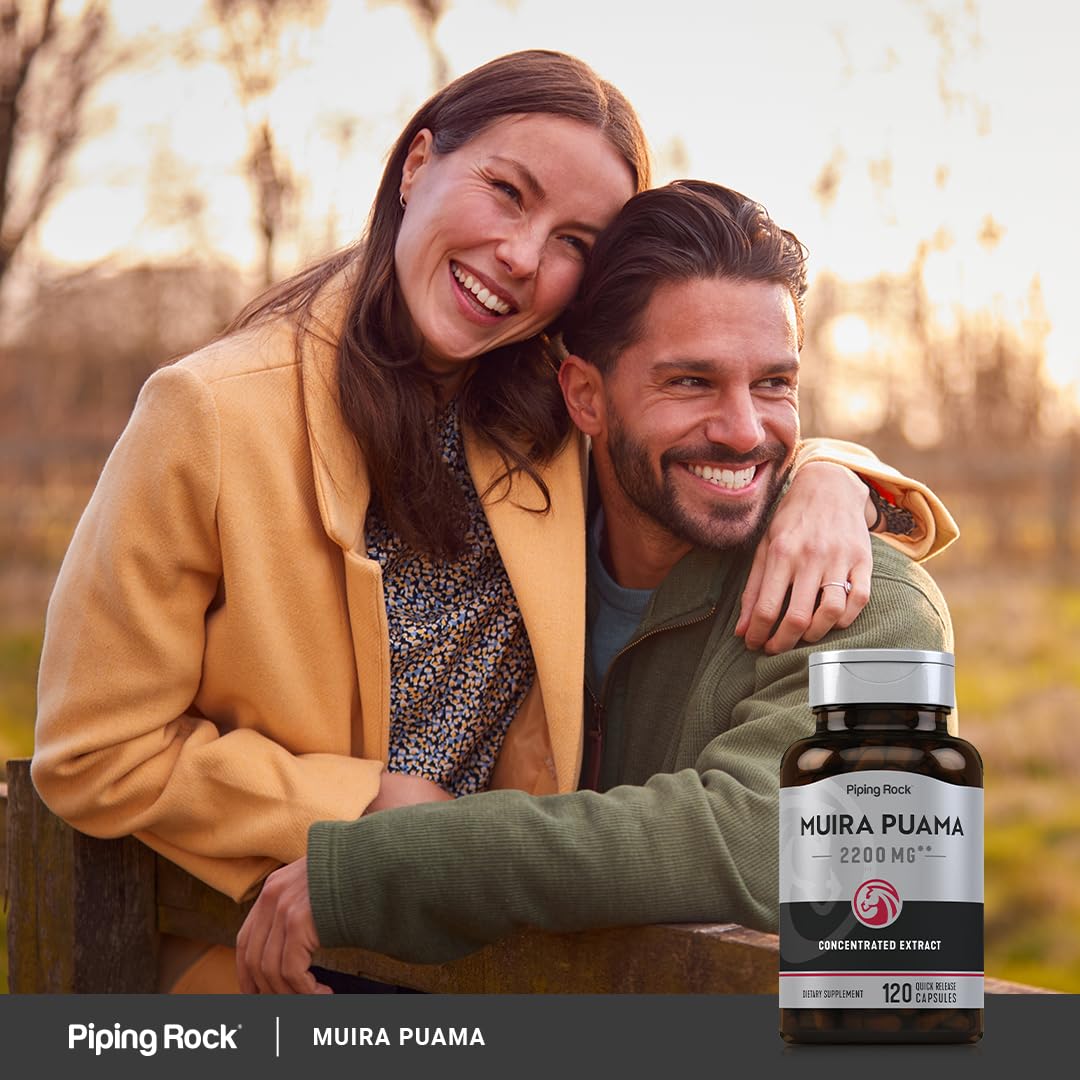 Piping Rock Muira Puama Root Extract for Men & Women Capsules, 120 Capsules