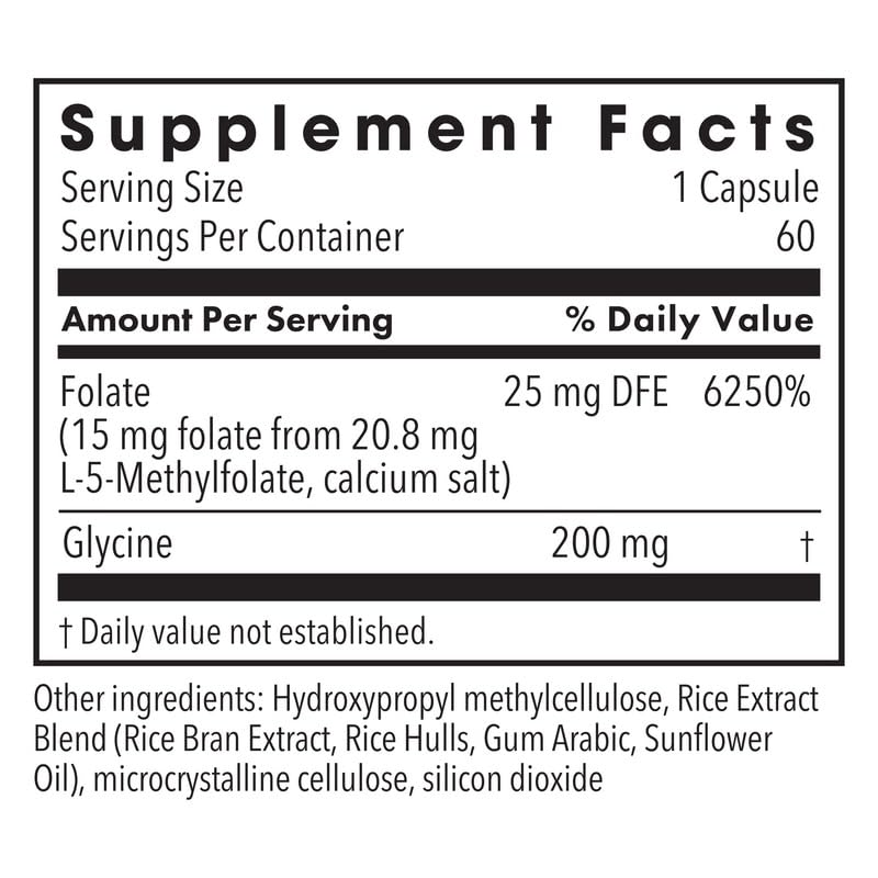 Metabolic Maintenance L-Methylfolate 15 mg Capsules, 60 Count