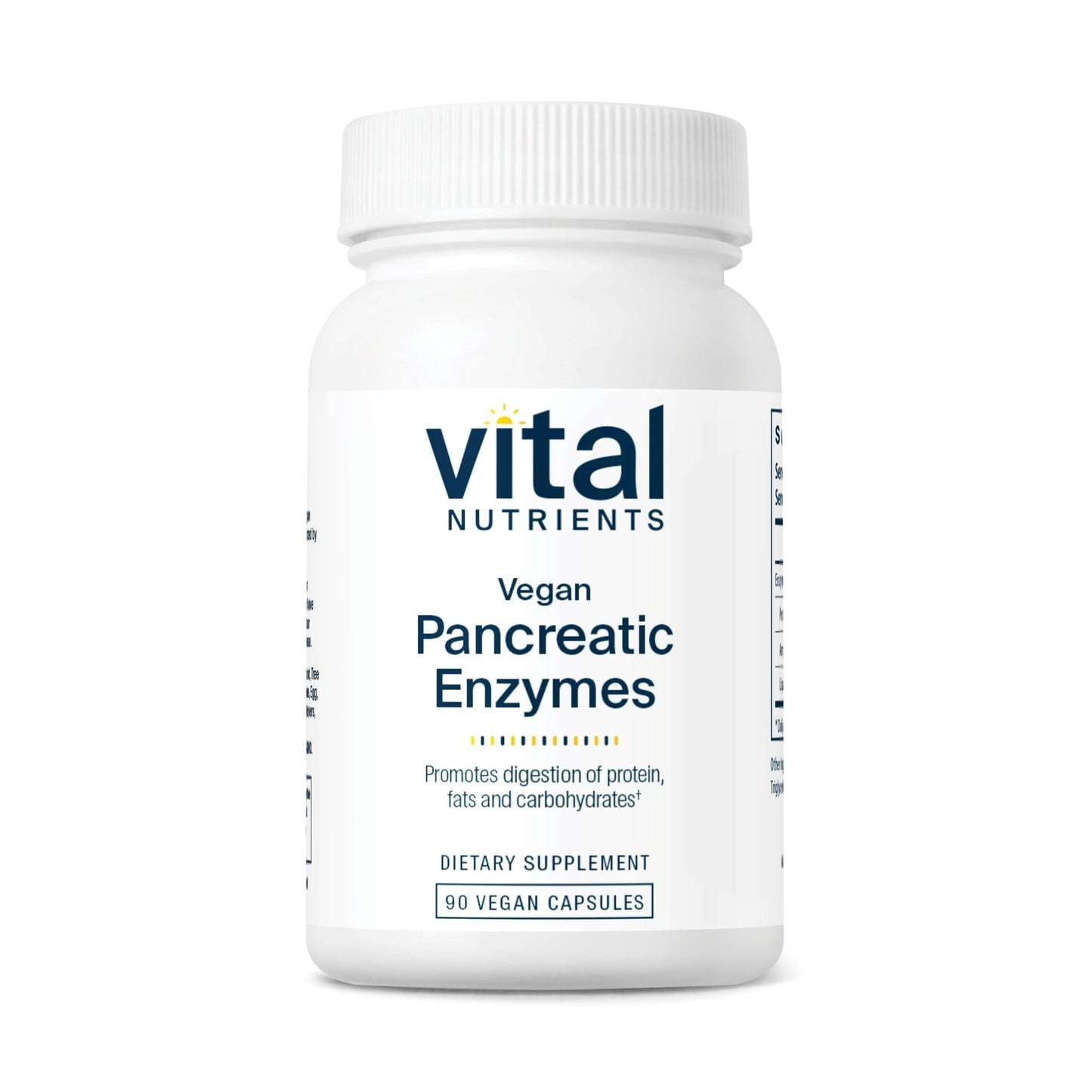 Vital Nutrients Vegan Pancreatic Enzymes Capsules 90 Count