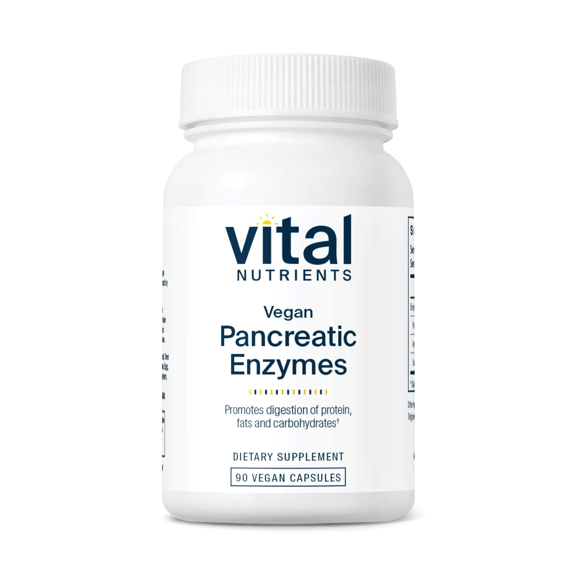 Vital Nutrients Vegan Pancreatic Enzymes Capsules 90 Count