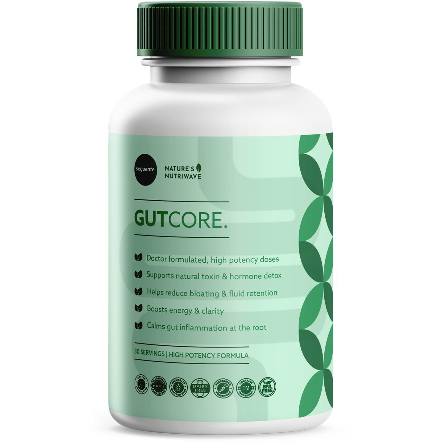 Nature's NutriWave Sequente GutCore Bacillus Coagulans & Ginger Gummies, 30 Count