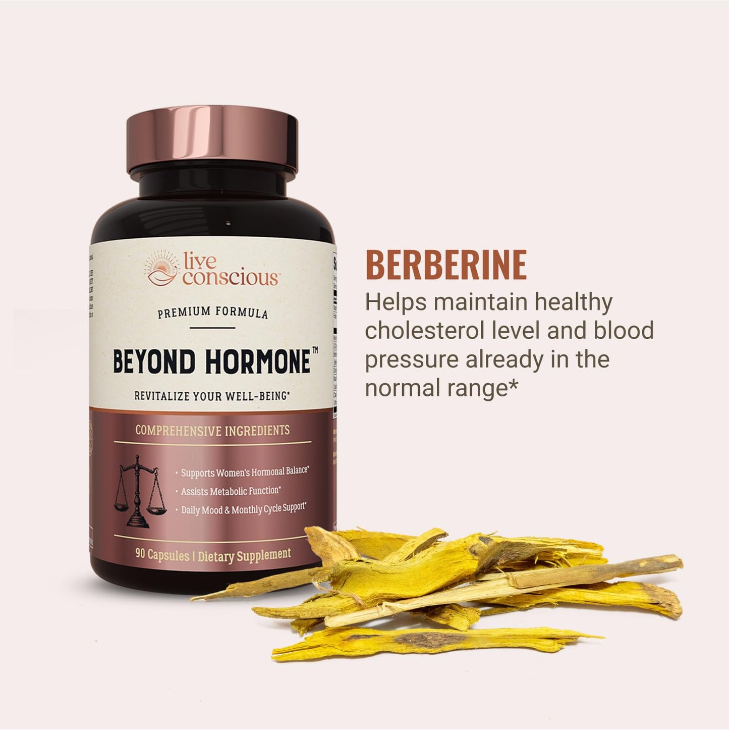 Live Conscious Beyond Hormone Daily Menopause & PMS Supplement Capsules 180