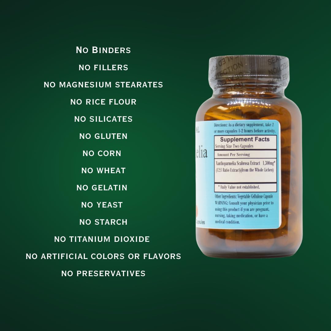 Barlowe's Herbal Elixirs Xanthoparmelia Scabrosa 12:1 Extract 650mg Capsule, 60 Count