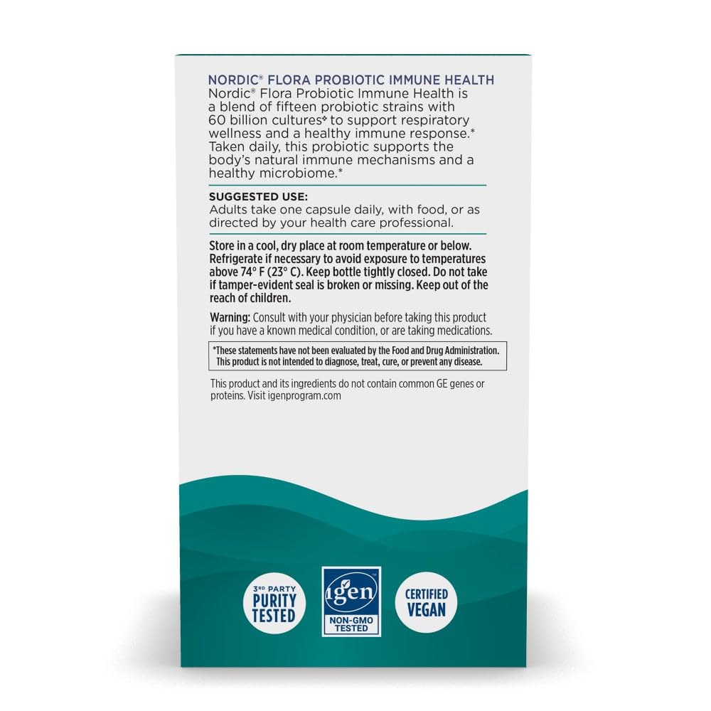 Nordic Naturals Nordic Flora Probiotic Immune Health Capsules 30