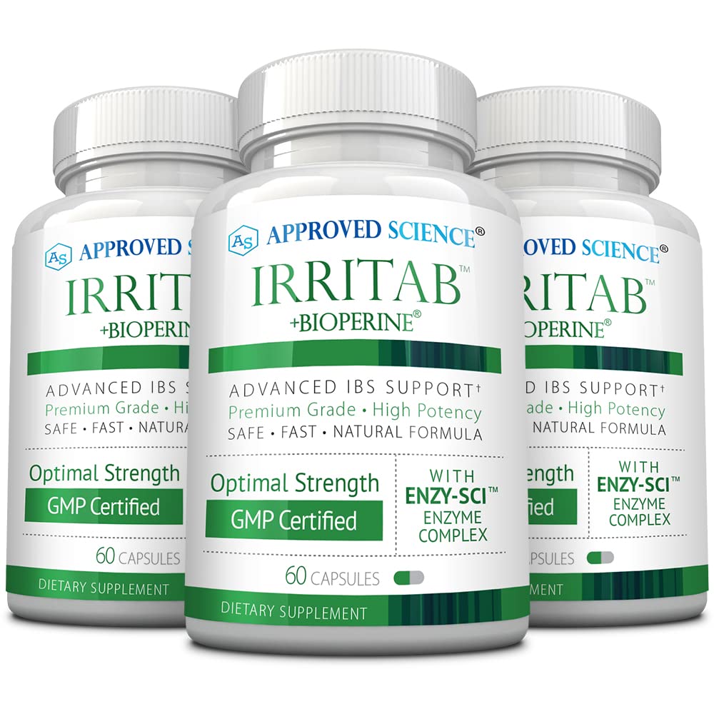Approved Science Irritab - Natural Digestive Enzyme Support - Total Support Capsules 180