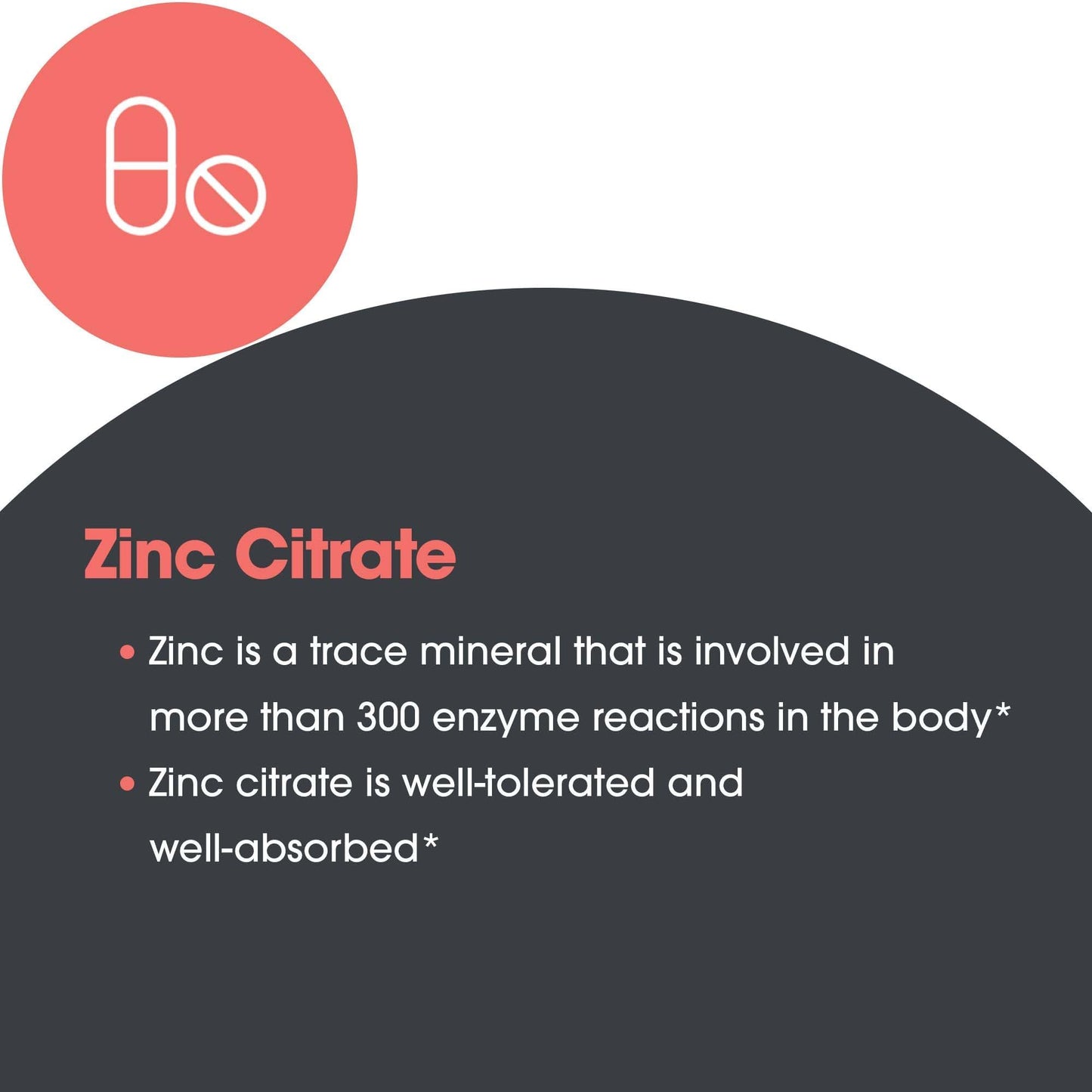 Allergy Research Group Zinc Citrate Capsules 60 Count
