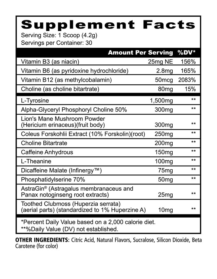 Underground Bio Labs Panda Supps Focus Super Nootropic 3.0 Powder 4.76 Ounce