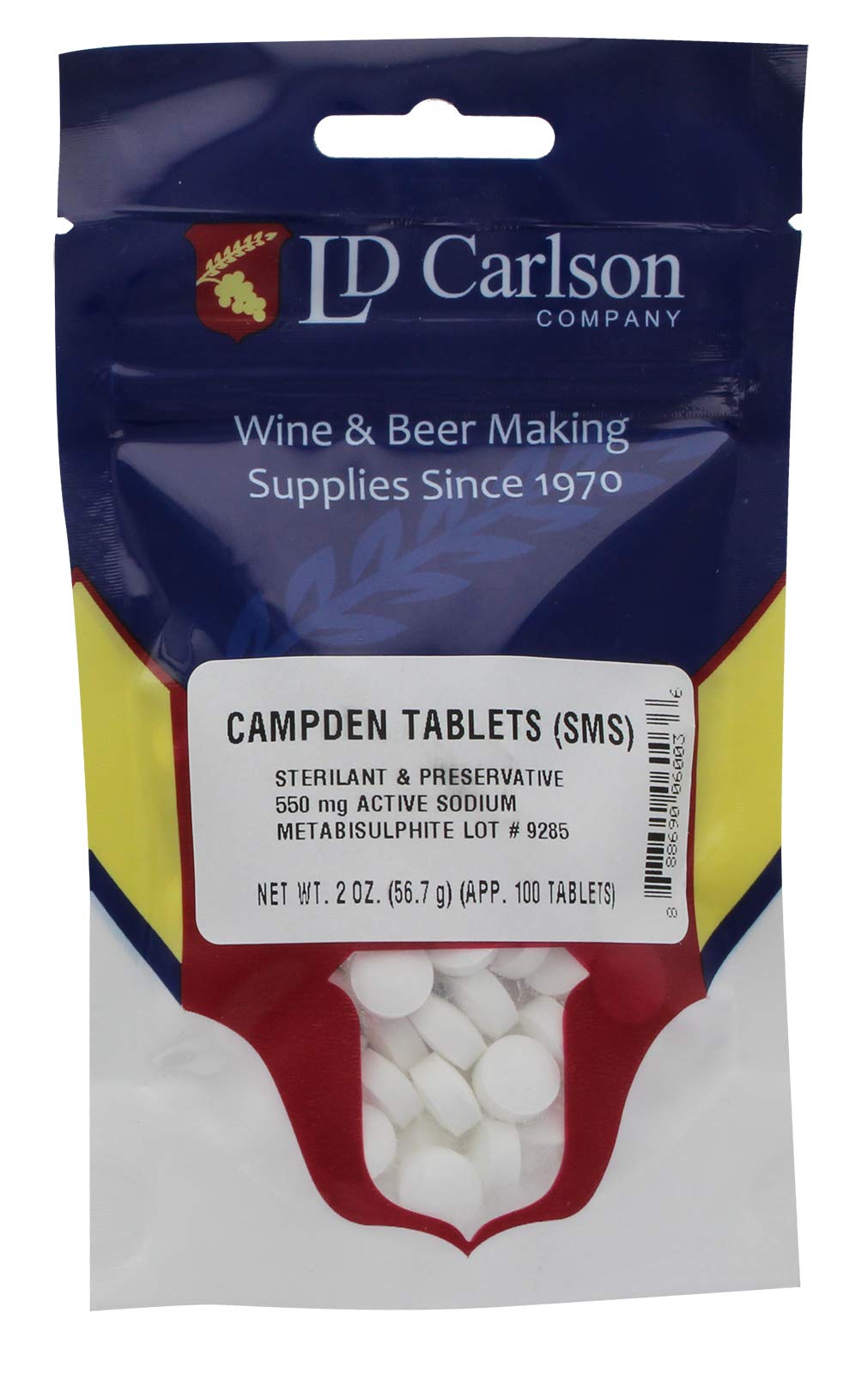 LD Carlson Sodium Campden Tablets 1 Tablet