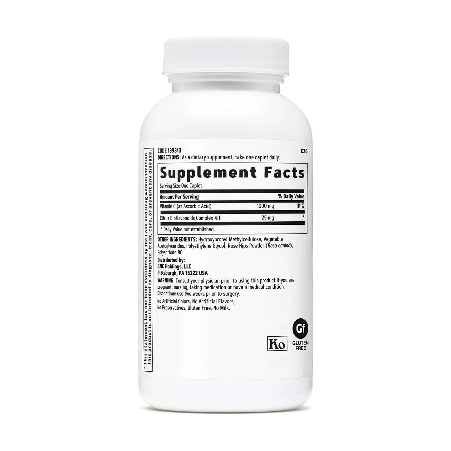 GNC Vitamin C 1000mg Caplets 90 Count
