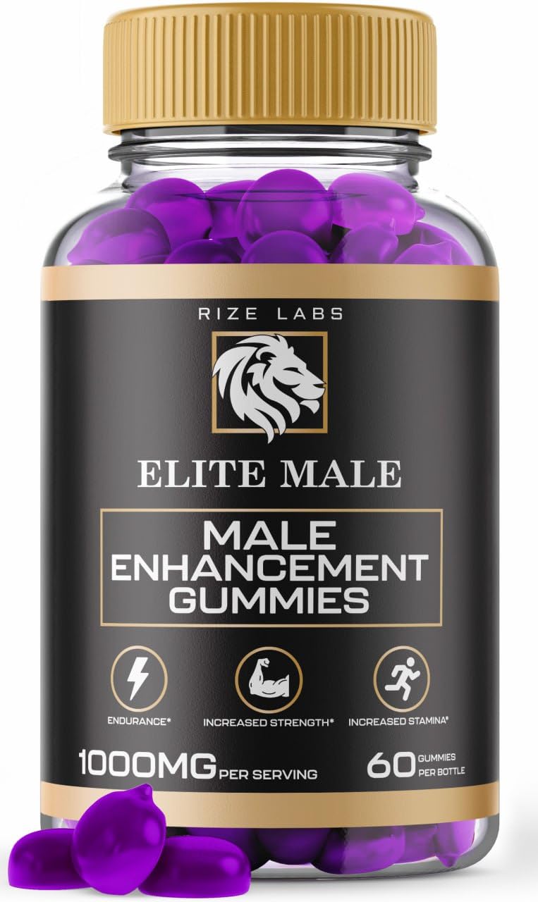 Rize Labs Elite Male Gummies for Men - Male Support Multivitamin, 60 Gummies