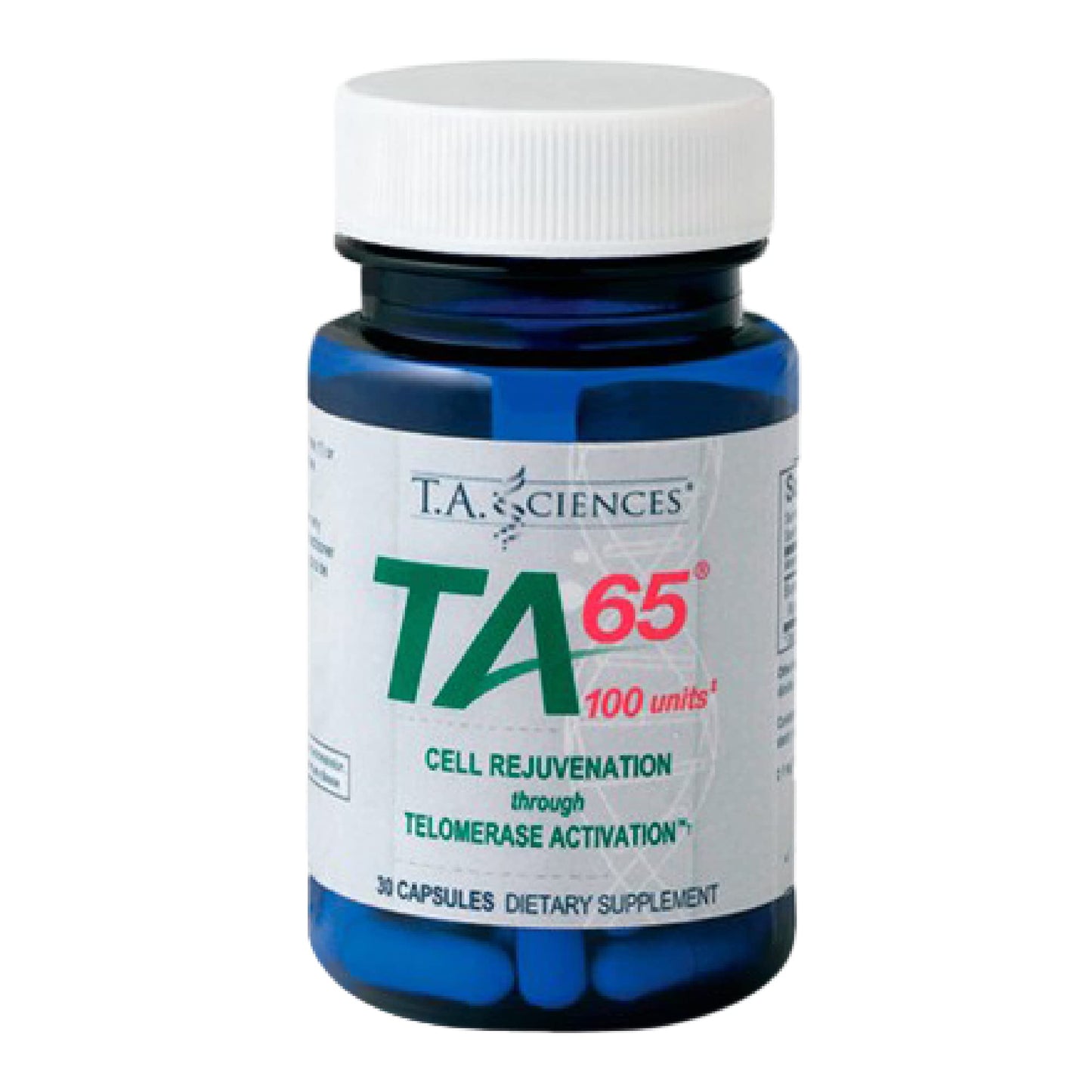 T.A. Sciences Telomerase Activation Supplement - 100 Units TA 65 MD Capsule, 30 Count