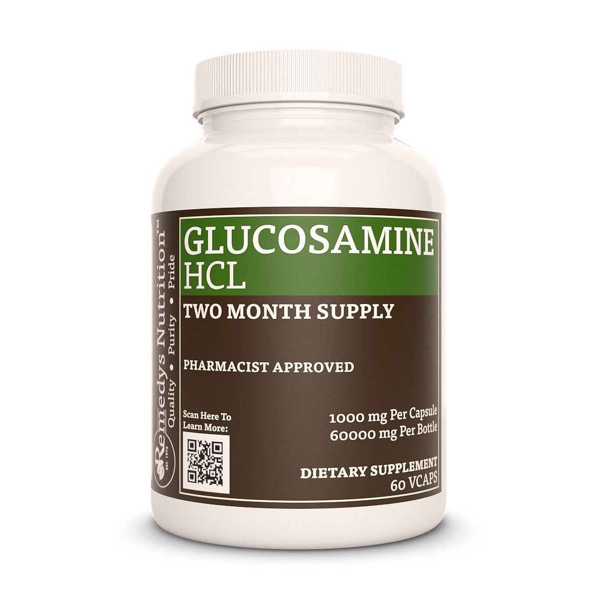 Remedy’s Nutrition Glucosamine HCL Capsules 60 Capsules