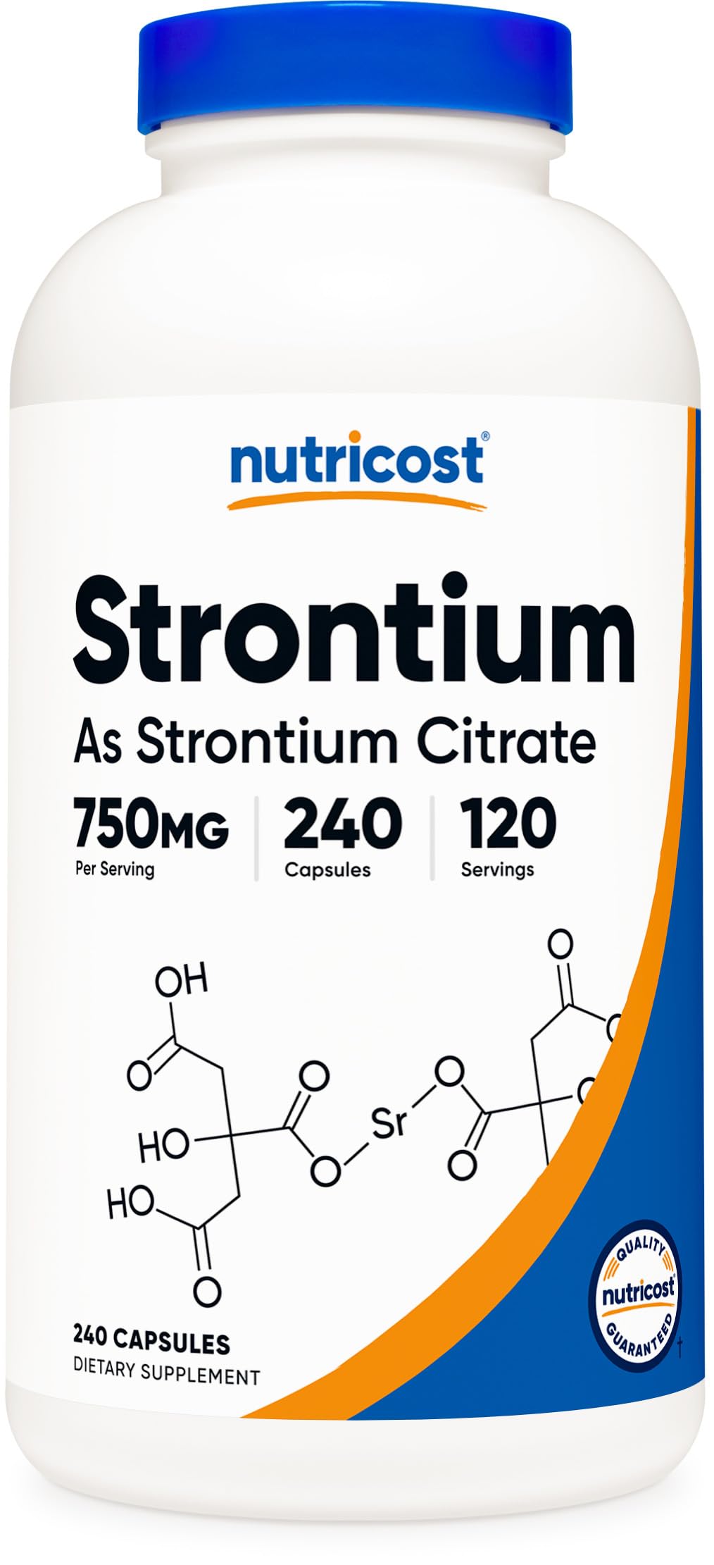 Nutricost Strontium Capsules (750mg), 240 Capsules