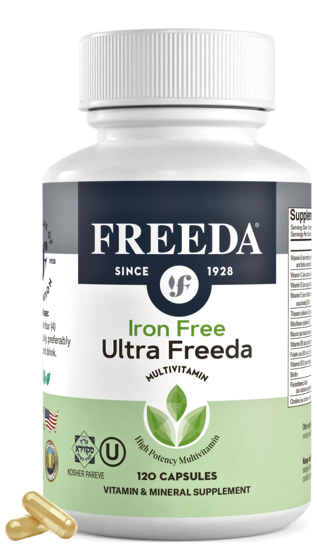 Freeda Maximum Strength Multivitamin Capsules 120 Count