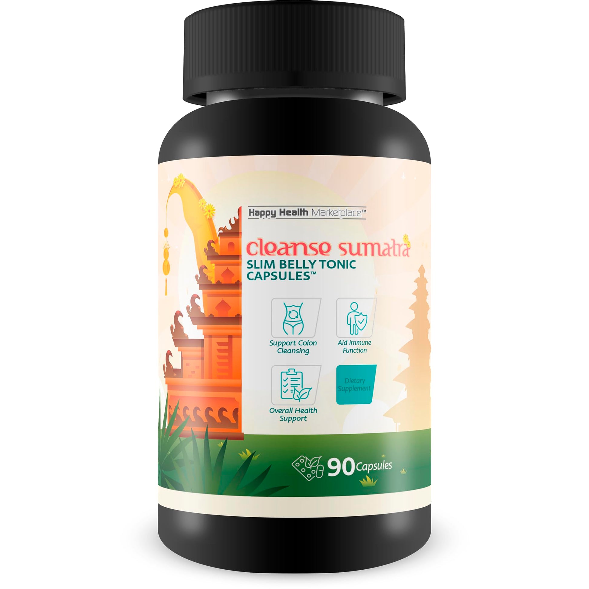 Happy Health Marketplace Cleanse Sumatra Slim Belly Tonic Capsules, 90 Count