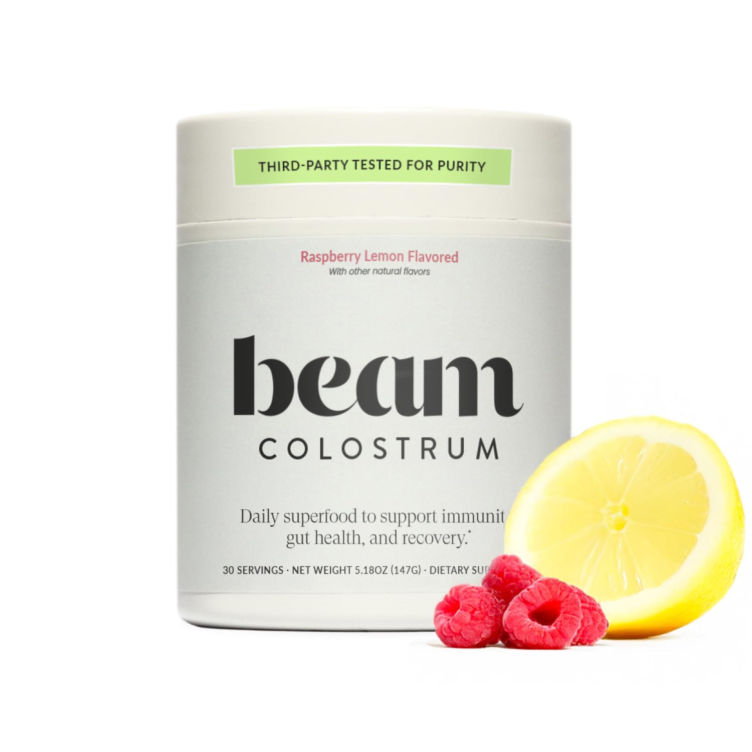 Beam Raspberry Lemon Colostrum Powder 30 Servings