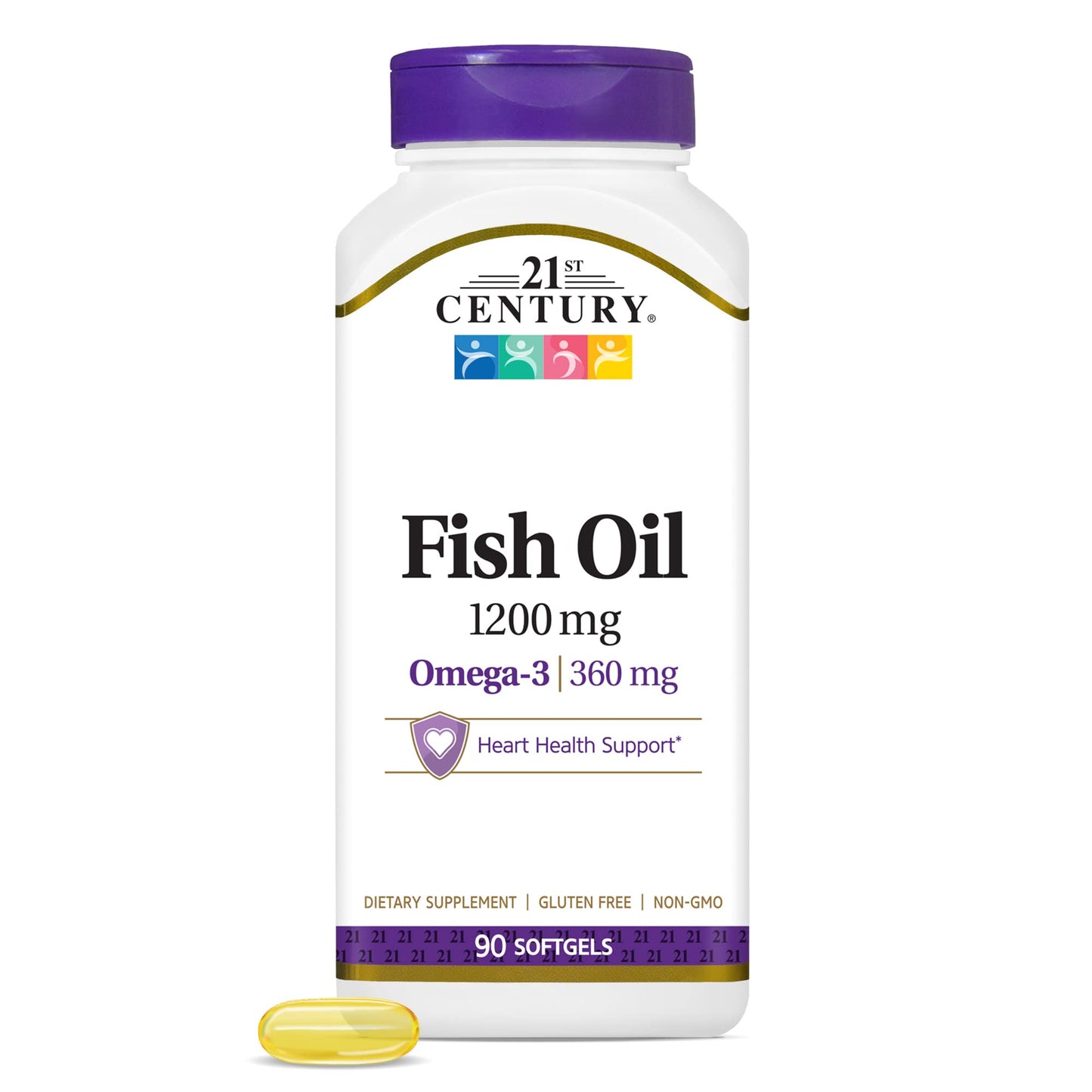 Smart Monkey Technologies 21st Century Fish Oil 1200 mg Softgels 90 Count