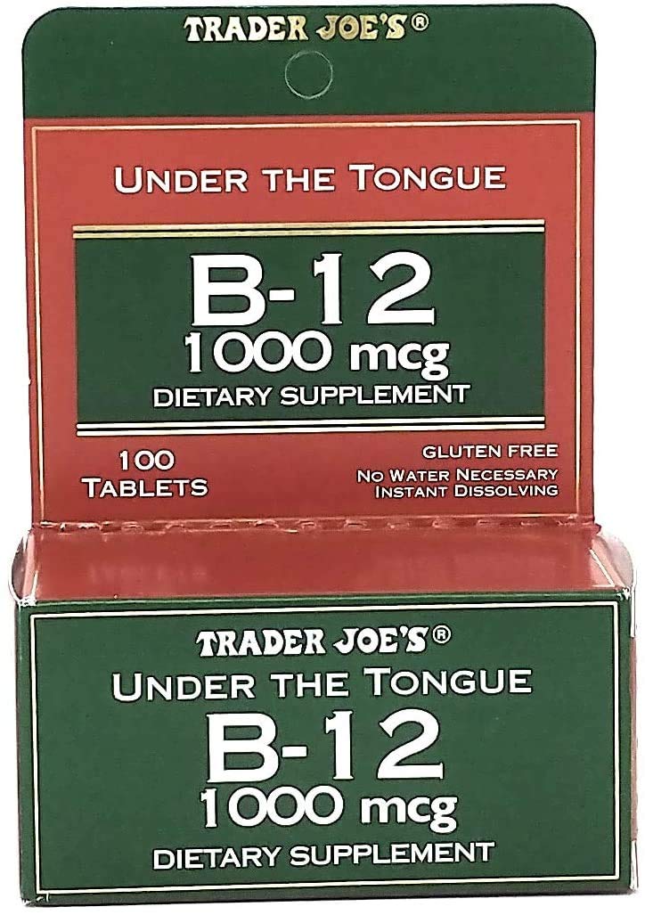 Trader Joe's Under The Tongue B-12 1000 mcg Dietary Supplement Tablet, 100 Tablets