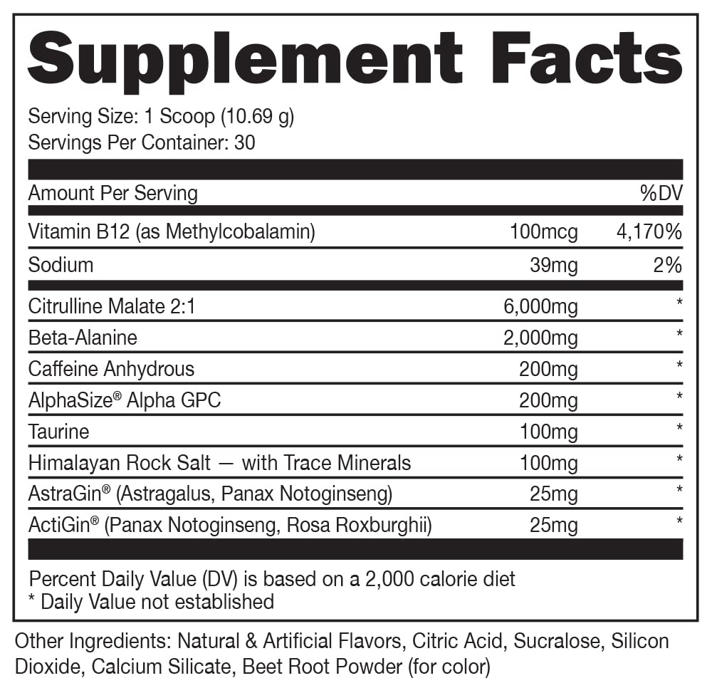 Bucked Up Pre Workout Powder 11.12 oz