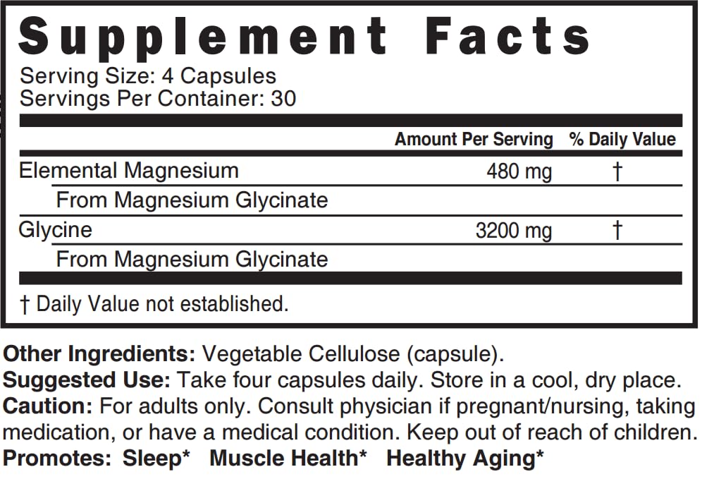 Nature's Fusions Nutri Pure Magnesium Glycinate 3680mg, 240 Capsules