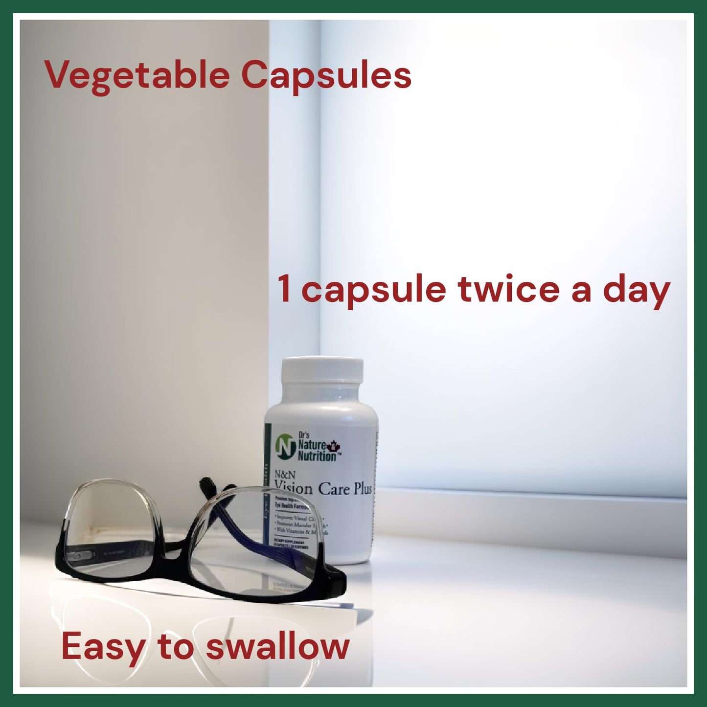 Dr's Nature & Nutrition Vision Care Eye Vitamins & Eye Supplement with Lutein & Zeaxanthin for Macular Health & Blue Light Protection Capsules, 60 Count