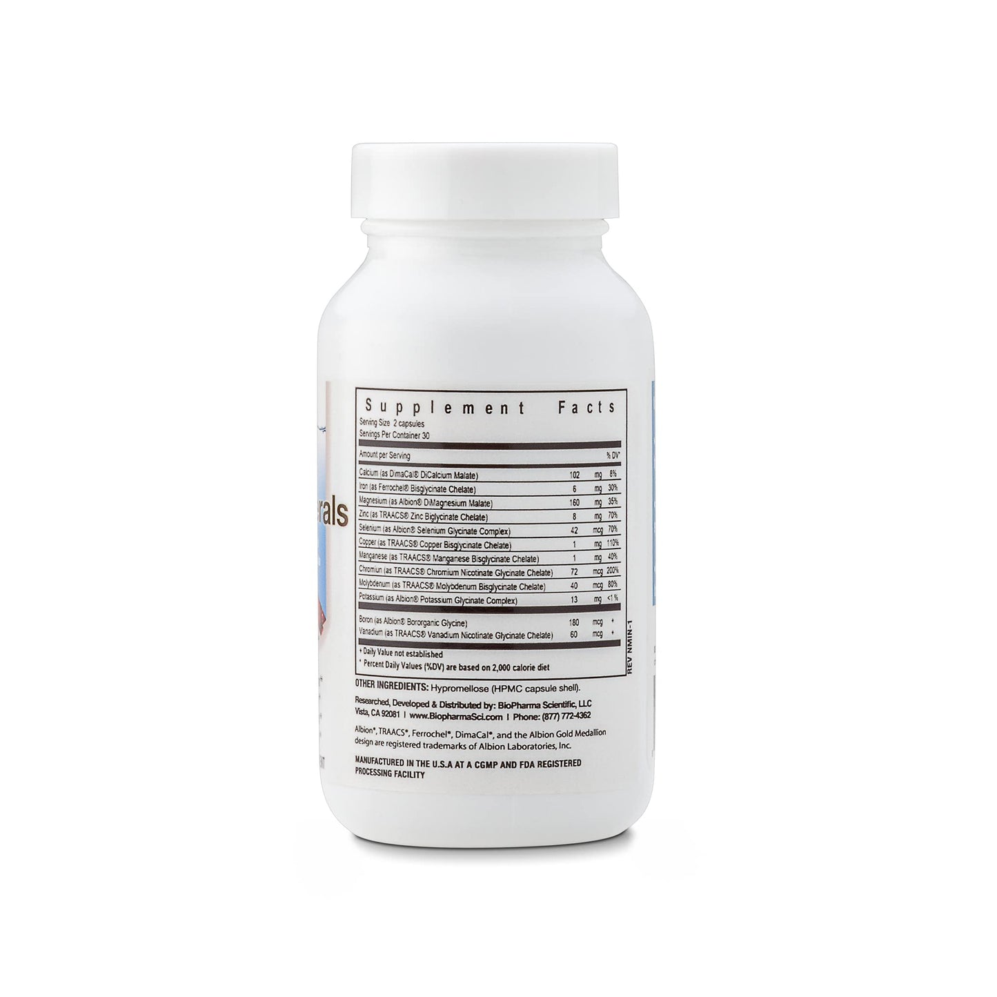 Biopharma Scientific NanoMinerals Complete Chelated Multi-Mineral Capsules 60 Capsules