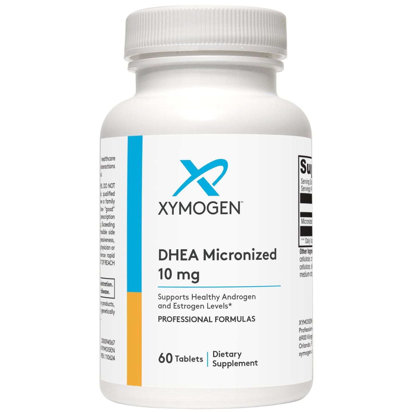 XYMOGEN DHEA Micronized 10 mg Dehydroepiandrosterone Androgen and Estrogen Support, 60 Tablets