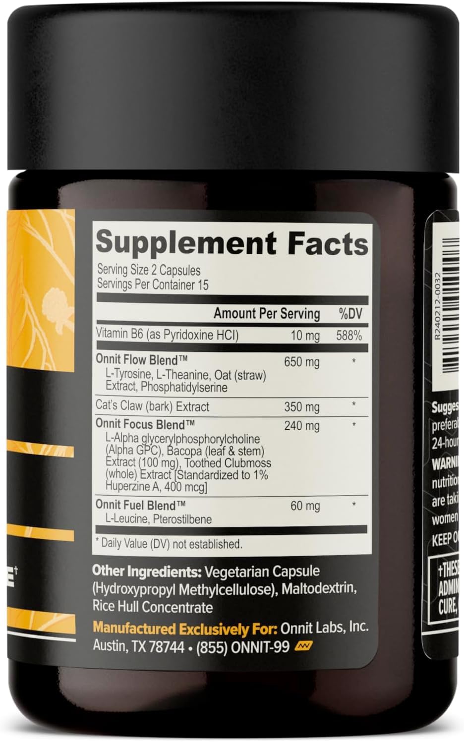 ONNIT Alpha Brain Capsule 30 Capsules