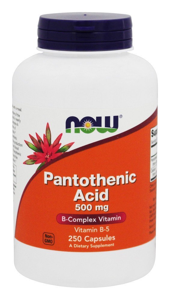 NOW Foods Pantothenic Acid Capsule 500 mg, 500 Capsules