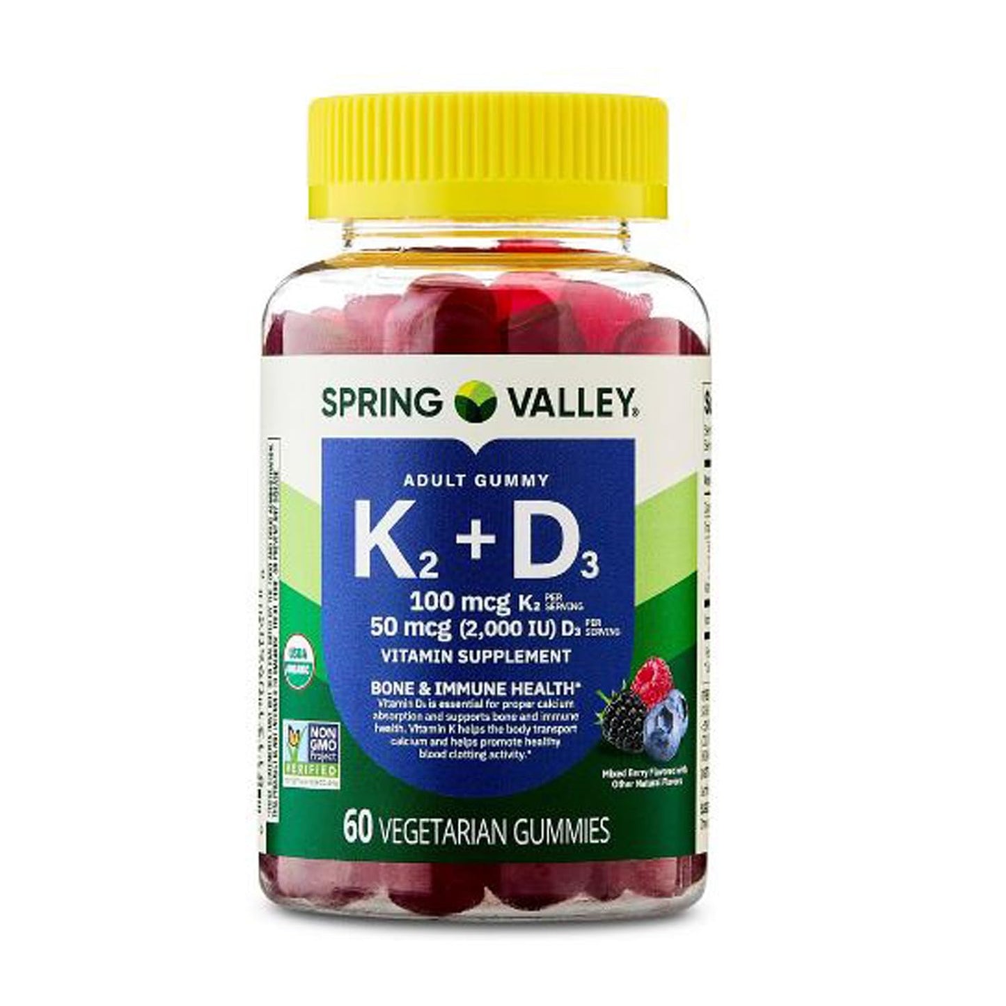 H4U Vitamin K2 + Vitamin D3 Gummies, 60 Count