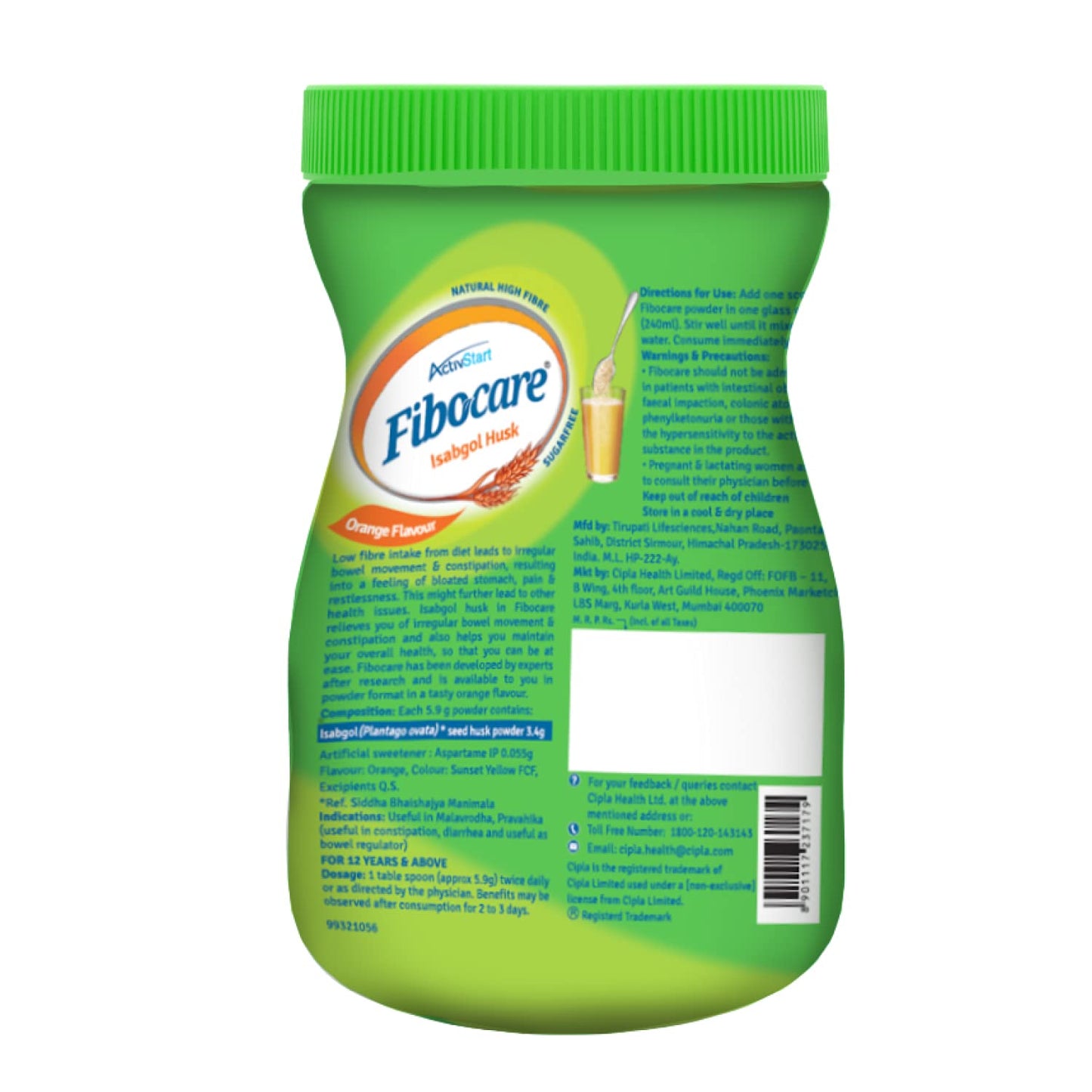 Cipla Fibocare Isabgol Husk Powder 2 Count