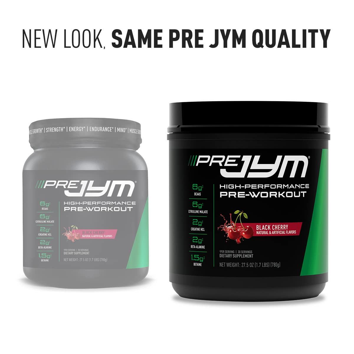 JYM Supplement Science Pre JYM Black Cherry Pre Workout Powder, 30 Servings
