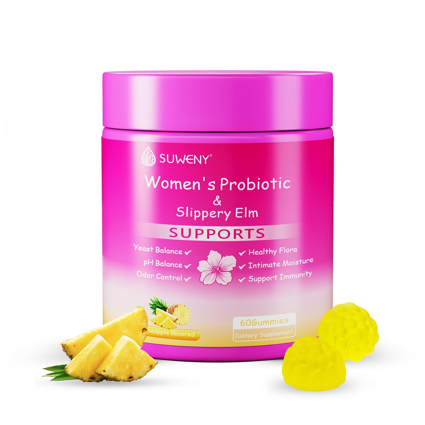 SUWENY Her Juicy Feminine Probiotics, 60 Gummies
