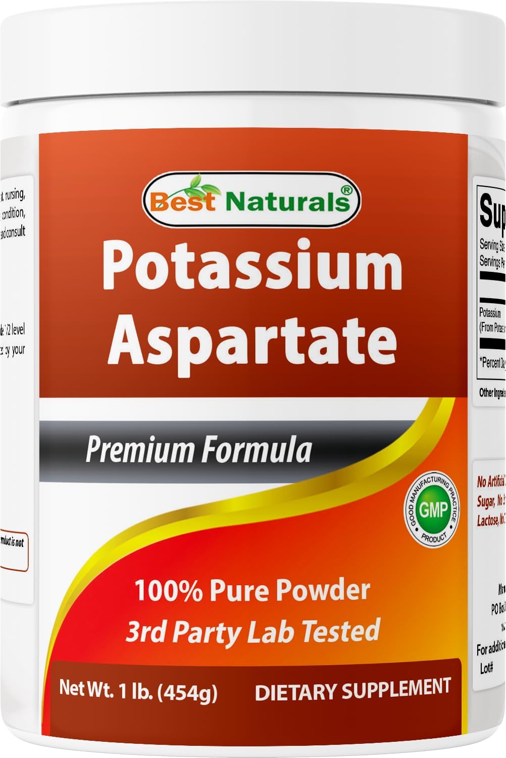 Best Naturals Potassium Aspartate Pure Powder 16 Ounce